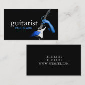 Carte De Visite Professeur de Guitare Instruments de Musique (Devant / Derrière)