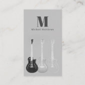 Carte De Visite Professeur de Guitare Musicien Professionnel Code  (Devant)