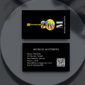 Carte De Visite Professeur de Guitare Musicien Professionnel Code 