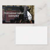 Carte De Visite Professeur de Guitare Professionnel (Devant / Derrière)