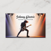 Carte De Visite Professeur de guitare Rock Star (Devant)
