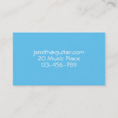 Carte De Visite Professeur de guitare tuteur de musique pastel mod (Dos)