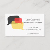 Carte De Visite Professeur de langue allemande (Devant)