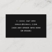 Carte De Visite Professeur de langue Anglais Instructeur Professio (Dos)