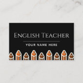 Carte De Visite Professeur de langue Anglais Instructeur Professio (Devant)