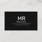 Carte De Visite Professeur de langue bilingue Traducteur vocal (Dos)