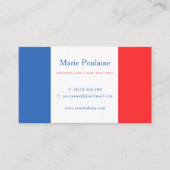 Carte De Visite Professeur de langue française (Devant)