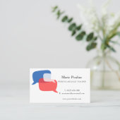 Carte De Visite Professeur de langue française (Debout devant)
