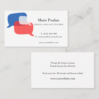 Carte De Visite Professeur de langue française