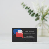 Carte De Visite Professeur de langue française (Debout devant)