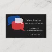 Carte De Visite Professeur de langue française (Devant)