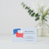 Carte De Visite Professeur de langue française (Debout devant)