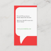 Carte De Visite Professeur de langue italienne (Dos)