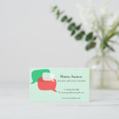 Carte De Visite Professeur de langue italienne (Debout devant)