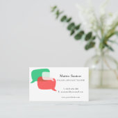 Carte De Visite Professeur de langue italienne (Debout devant)