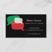 Carte De Visite Professeur de langue italienne (Devant)