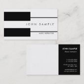 Carte De Visite Professeur de leçons de piano de musique (Devant / Derrière)