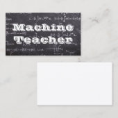 Carte De Visite Professeur de machine (Devant / Derrière)