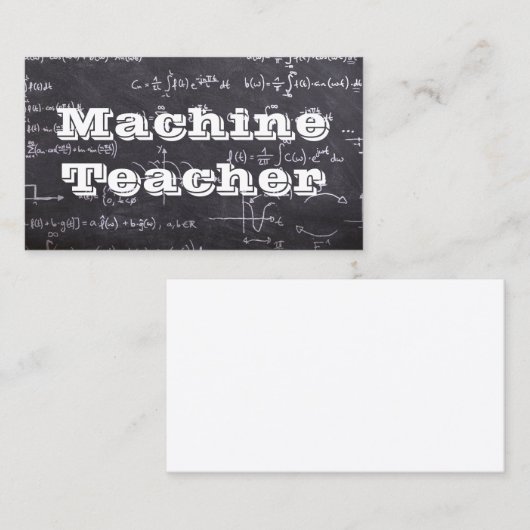 Carte De Visite Professeur de machine (Devant / Derrière)