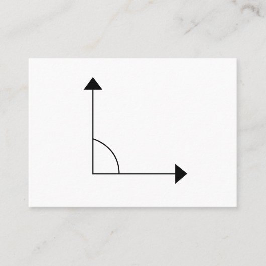 Carte De Visite Professeur de mathématiques à angle droit à 90 deg (Devant)