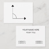 Carte De Visite Professeur de mathématiques à angle droit à 90 deg (Devant / Derrière)