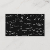 Carte De Visite Professeur de mathématiques au tableau noir (Dos)