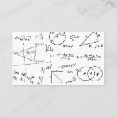 Carte De Visite professeur de mathématiques de tableau blanc de ma (Dos)