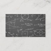 Carte De Visite Professeur de mathématiques tableau noir de mathém (Dos)