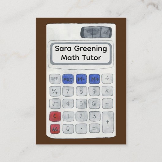 Carte De Visite Professeur de mathématiques tutorat professeur de (Devant)