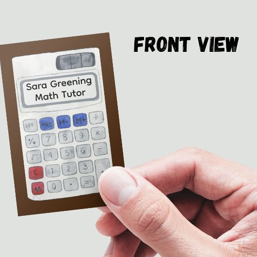 Carte De Visite Professeur de mathématiques tutorat professeur de 