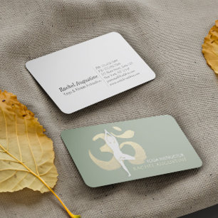 Carte De Visite Professeur de méditation de yoga Arbre Pose Signe