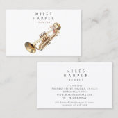 Carte De Visite Professeur de musicien de trompette (Devant / Derrière)
