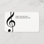 Carte De Visite Professeur de musique (Dos)
