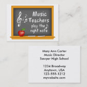 Carte De Visite Professeur de Musique (Devant / Derrière)
