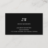 Carte De Visite Professeur de musique (Dos)