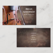 Carte De Visite Professeur de musique (Devant / Derrière)