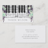 Carte De Visite professeur de musique aqua-fleurs (Devant / Derrière)