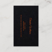 Carte De Visite Professeur de musique classique pour cordes Profes (Dos)