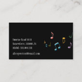 Carte De Visite Professeur de musique | coloré (Dos)