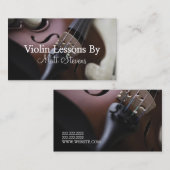 Carte de visite professeur de musique cours de vio (Devant / Derrière)
