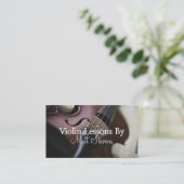 Carte de visite professeur de musique cours de vio (Debout devant)