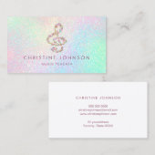 Carte De Visite professeur de musique de clef fleurie (Devant / Derrière)