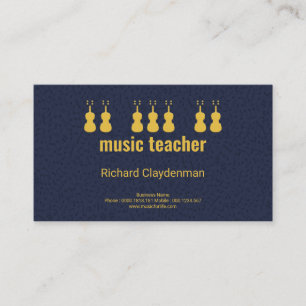 Carte De Visite Professeur de musique de flottement créatif de