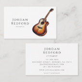 Carte De Visite Professeur de musique de guitare (Devant / Derrière)