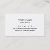 Carte De Visite professeur de musique de mermaid design (Dos)