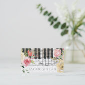 Carte De Visite professeur de musique de pianiste (Debout devant)