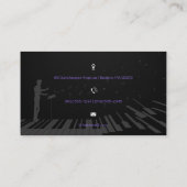 Carte De Visite Professeur de musique de piano (Dos)