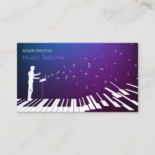 Carte De Visite Professeur de musique de piano