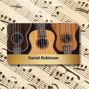 Carte De Visite Professeur de musique d'ukulélé