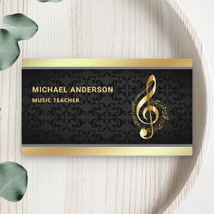 Carte De Visite Professeur de musique en clé de note de musique en